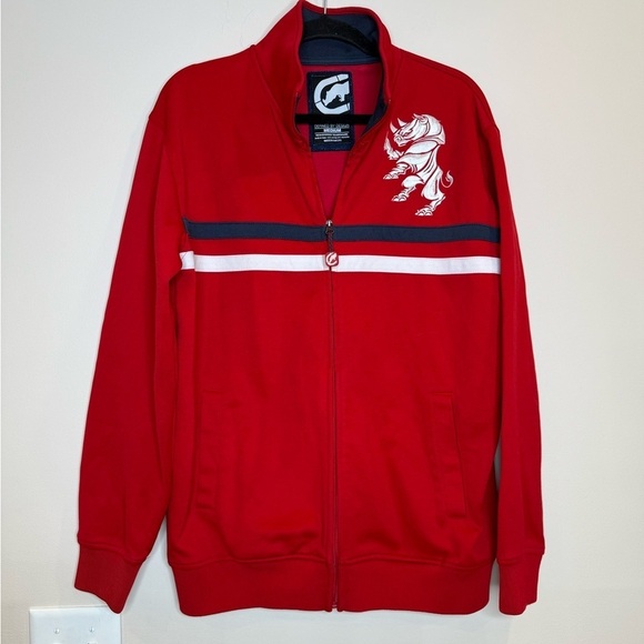 Ecko Unlimited Other - 🔥Ecko Unld Red Zip-Up Jacket with White and Black Accents🔥